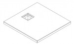 CERSANIT - SET B455 SPRCHOVÁ VANIČKA ČTVEREC TAKO SLIM 90x4 GRAY MAT + SIFON S932-162