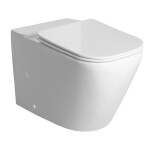 SAPHO - IMALA WC kombi mísa, Vortex Rimless, 61x35,5cm, spodní/zadní odpad, bílá PC107-111