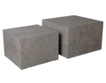 Sada čtvercových stolků Maddox, imitace šedého kamene, 2 ks
