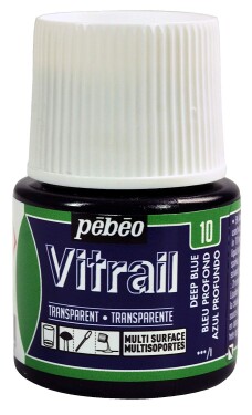 Barva na sklo Pébéo Vitrail - 10 modrá tmavě