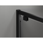 MEXEN/S - Exo sprchový kout dveře křídlové 85 x 85, transparent, černá 8181-085-085-70-00