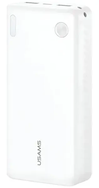 USAMS PB83 20000mAh bílá / Power Banka / 2x USB-A / 1x USB-C / PD (20KCD25402)