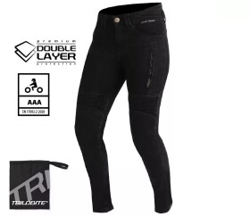Dámské kalhoty Trilobite Parado doublelayer Aaa skinny fit black level 2 (Prodloužené) - 28 / modrá