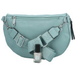 Trendy dámská koženková ledvinko-kabelka Genaida, džínově modrá