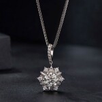 Stříbrný dvojitý náhrdelník Cristy 1 ct MOISSANITE + CERTIFIKÁT, Stříbrná 40 cm + 5 cm (prodloužení) certifikát GRA, hadřík na čištění stříbra, dárková krabička