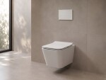 CERANO - WC závěsné Forte, Rimless - bezokrajové splachování + Slim/SoftClose sedátko - bílá lesklá - 51x36 CER-538747