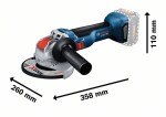 Aku úhlová bruska Bosch GWX 18V-10 06017B0100
