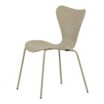 Židle jídelní, cappucino plast, čtyřnohá kovová podnož