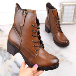 Boty na jehlovém podpatku a platformě Potocki WOL177B camel 38