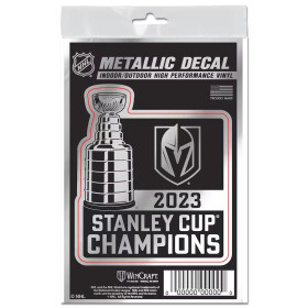 Fanatics Samolepka Vegas Golden Knights 2023 Stanley Cup Champions 3'' x 5'' Metallic All Surface Decal% 1 ks