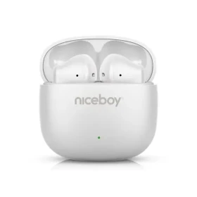 Niceboy Beans 4 POP bílá / Bezdrátová sluchátka s mikrofonem / Bluetooth 5.4 / IPX4 / nabíjecí pouzdro (beans-4-pop-white)