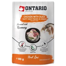Ontario Kapsička kuře a kachna v omáčce 80g (213-3539)
