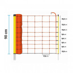 Set elektrického ohradníku s mobilní sítí pro ovce, kozy, prasata - DUO zdroj - síť 50 m