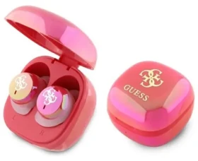 Guess 4G Printed Logo Iridescent fuchsia / Bezdrátová sluchátka / TWS / Do uší