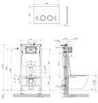 OMNIRES - Set: STRONGFRAME podomítkový rám ECO + STEEL-R45 nerez tlačítko, bílá mat STFWCECO1R45-RWM