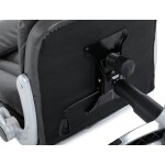 Křeslo kancelářské, šedá ekokůže, houpací mechanismus