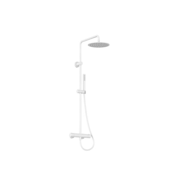 RAVAK - Sprchový set s termostatem, průměr 25 cm, matná bílá X070579