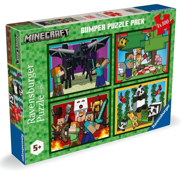 Puzzle Minecraft 4x100 dílků
