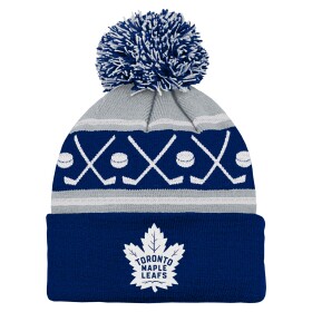 Outerstuff Dětská Zimní Čepice Toronto Maple Leafs Face-Off Cuff Pom