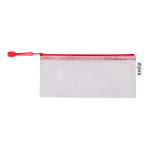 Djois obálka se zipem, DL, PVC síťovina, červená, 8 ks