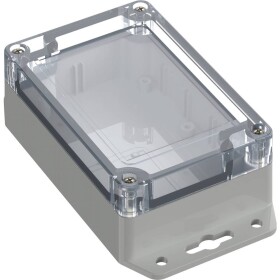 TRU COMPONENTS TC-10860492 Přírubové pouzdro 105 x 70 x 40 polykarbonát světle šedá 1 ks