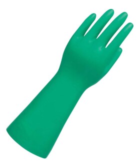 Chemicky odolné rukavice Ansell Sol-Vex® 37-185 - délka 450 mm Barva: Zelená, Velikost rukavic: 9 C31183