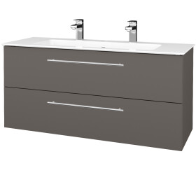 Dřevojas - Umyvadlová skříňka GIO SZZ2 120 - N06 Lava / Úchytka T02 / N06 Lava 406615B