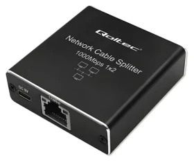 Mini switch RJ45 1x2 porty / Switch / 1000 Mbps / USB-C napájení / Hliníkové tělo (52249)
