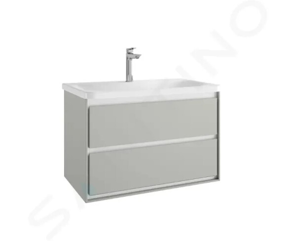 IDEAL STANDARD - Connect Air Umyvadlová skříňka 800x440x517 mm, 2 zásuvky, lesklá světlá šedá/bílá mat E0819EQ