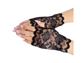 Dovoz Rukavice krajka černé