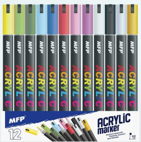 Akrylový popisovač 4mm set 12ks
