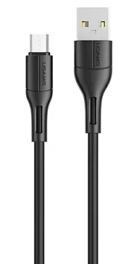 USAMS SJ502 U68 černá / Datový kabel / microUSB / 2A / 1m (SJ502USB01)
