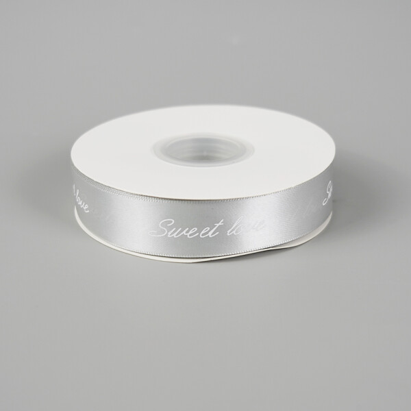Cake star stuha SWEET LOVE stříbrná 25mm x 45m