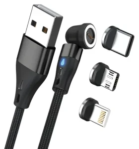 RealPower MagneticCharge3 černá / Magnetický nabíjecí kabel / USB-A / 3 A / 1 m / 6 adaptérů (439631)