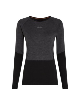 ICEBREAKER Wmns 200 Oasis+ LS Crewe, Black/Jet Heather/Undyed/Cb velikost: S