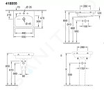 VILLEROY & BOCH - Architectura Umyvadlo 550x470 mm, s přepadem, otvor pro baterii, CeramicPlus, alpská bílá 418855R1