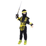 Dětský kostým Ninja žlutý, vel. S