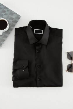 Trendyol černá slim fit elegantní košile
