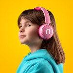 Niceboy HIVE Kiddie růžová / Bezdrátová sluchátka s mikrofonem / BT 5.0 / 3.5mm (hive-kiddie-pink)