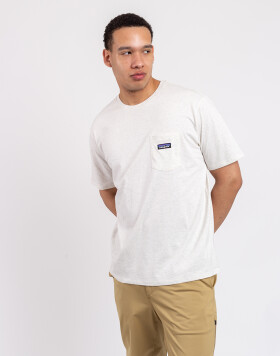 Tričko Patagonia M's Regenerative Organic Certified Cotton LW Pocket Tee Birch White