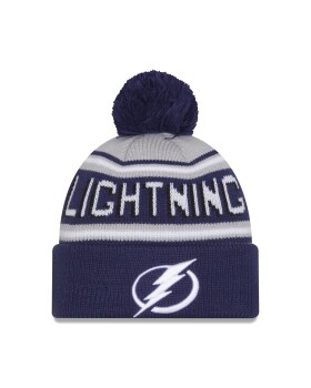 New Era Pánská zimní čepice Tampa Bay Lightning NHL Pom Wordmark