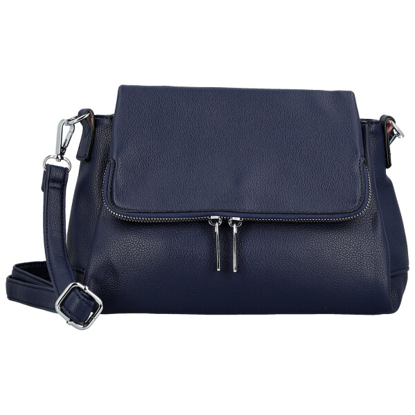 Stylová dámská koženková crossbody kabelka Kornelia, tmavě modrá