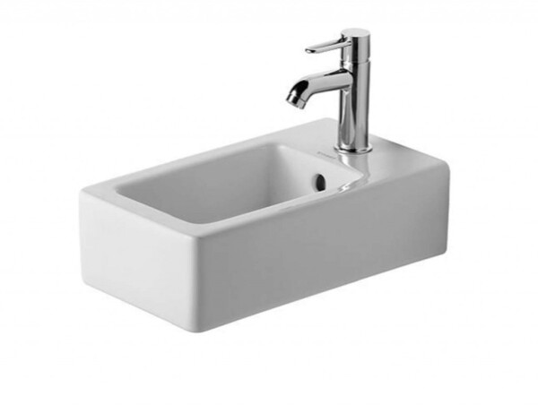 DURAVIT - Vero Umývátko 45x25 cm, s 1 otvorem pro baterii, s WonderGliss, bílá 07022500001