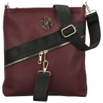 Stylová dámská koženková crossbody kabelka LB Alysia, vínová