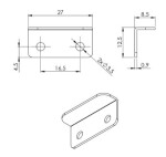 Strong Úhelníková zarážka 27mm (134636)