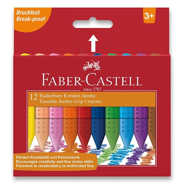 Voskové pastelky Faber-Castell Colour Grip Jumbo 12ks