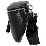 Trendy dámská kožená kabelko-ledvinka Arwel, černá