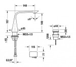 DURAVIT - D.1 Elektronická umyvadlová baterie, síťové napájení, chrom D11100008010
