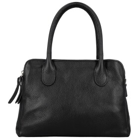 Módní dámská kožená kabelka do ruky Sawina, černá