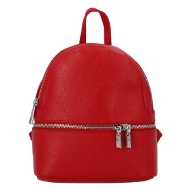 Moderní dámský kožený batoh Dreams, červený